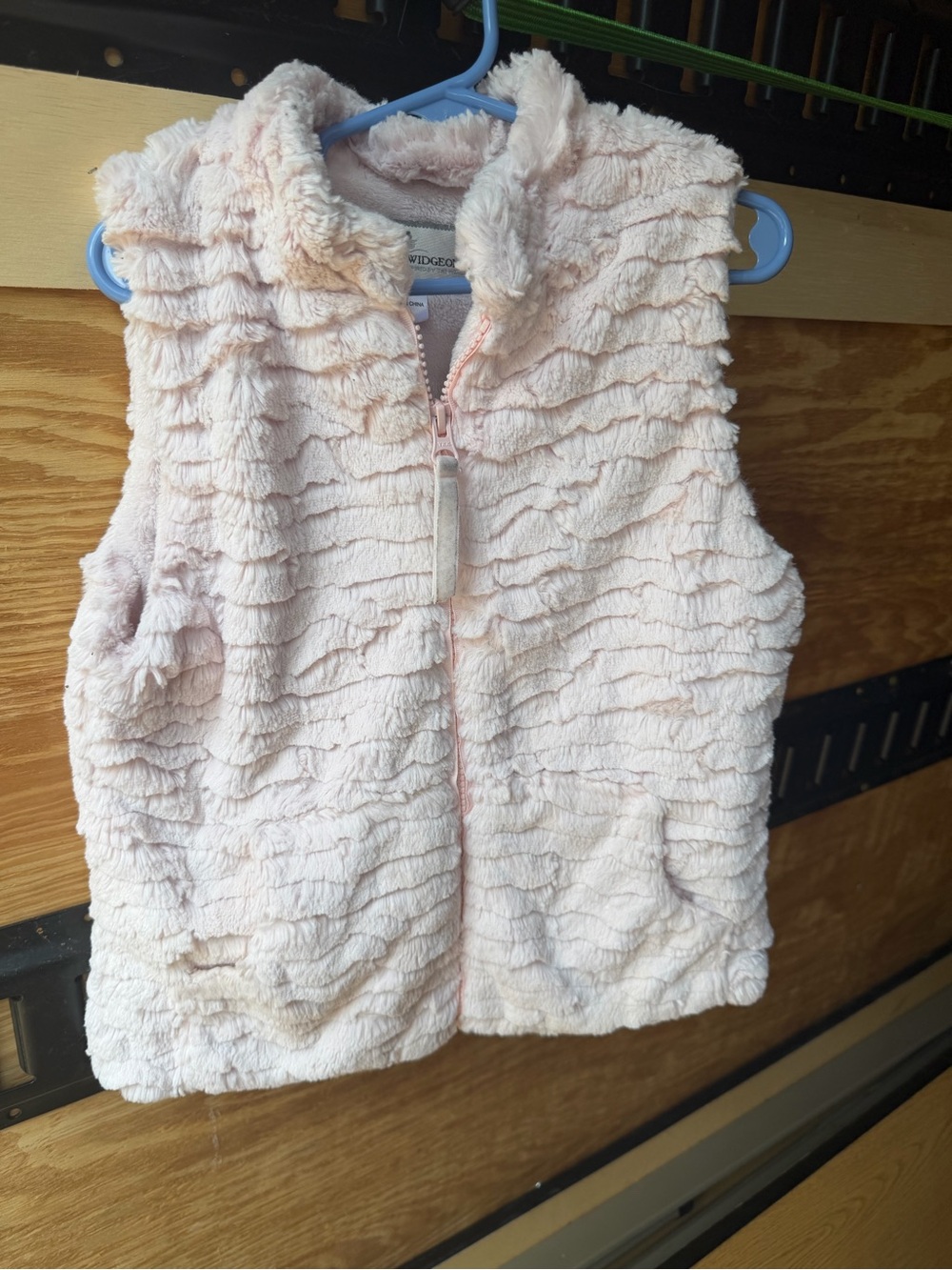 Toddler Plush Pink Zip-Up Vest